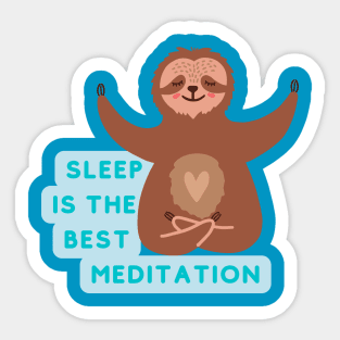 Meditating Sloth Sticker